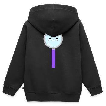 tube à essai flacon tube expérience chimie chimie chimie chimie - Sweat Premium à capuche zippé enfant bio - noir - Dos - AI Model Kid Male (0cm)