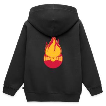 party dj feiern club disko musik tanzen vinyl plat - Kinder Premium Organic Zip Hoodie - Schwarz - Hinten - AI Model Kid Male (0cm)