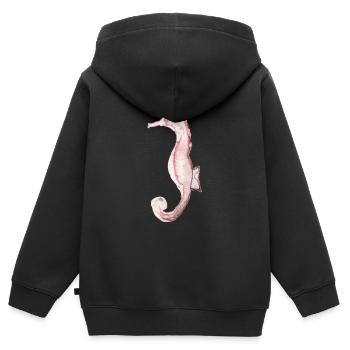 Vintage Marine Animals - Kids Premium Organic Zip-up Hoodie - black - Back - AI Model Kid Male (0cm)