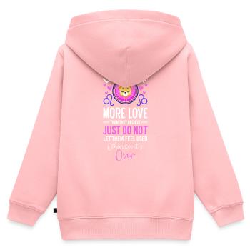 Sternzeichen Konstellation - Kinder Premium Organic Zip Hoodie - Rosa - Hinten - AI Model Kid Female (0cm)