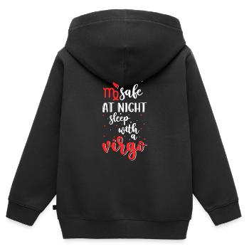 Horoscope Star Planet - Sweat Premium à capuche zippé enfant bio - noir - Dos - AI Model Kid Male (0cm)