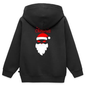 Blutige Weihnachten Fröhliche Weihnacht Horror - Kinder Premium Organic Zip Hoodie - Schwarz - Hinten - AI Model Kid Male (0cm)