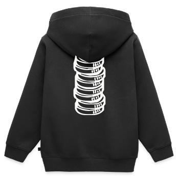 Bitcoin-Wirtschaft - Kinder Premium Organic Zip Hoodie - Schwarz - Hinten - AI Model Kid Male (0cm)
