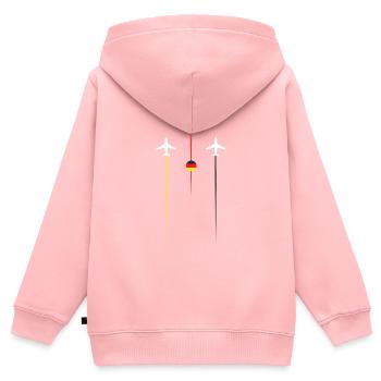 Deutschland Fluggesellschaften - Kinder Premium Organic Zip Hoodie - Rosa - Hinten - AI Model Kid Female (0cm)