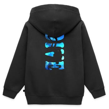 DIVE - Kids Premium Organic Zip-up Hoodie - black - Back - AI Model Kid Male (0cm)