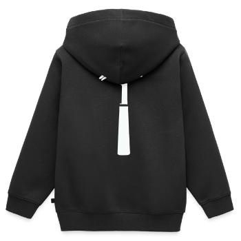marteau - Sweat Premium à capuche zippé enfant bio - noir - Dos - AI Model Kid Male (0cm)