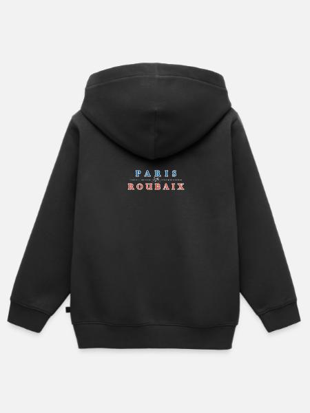 Paris Roubaix - Kinder Premium Organic Zip Hoodie - Schwarz