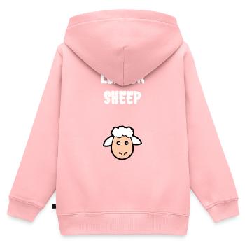 Leader sheep - Sweat Premium à capuche zippé enfant bio - rose - Dos - AI Model Kid Female (0cm)
