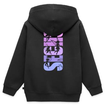 Feen 6. Geburtstag 6 Jahre alt Mädchen Fee - Kinder Premium Organic Zip Hoodie - Schwarz - Hinten - AI Model Kid Male (0cm)