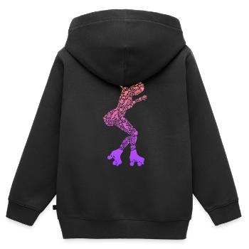 Patins à roulettes Enfants Patins à roulettes Patins à roulettes Filles - Sweat Premium à capuche zippé enfant bio - noir - Dos - AI Model Kid Male (0cm)