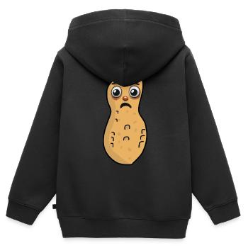 Erdnuss Erdnüsse Nuss Kind Kinder Nüsse - Kinder Premium Organic Zip Hoodie - Schwarz - Hinten - AI Model Kid Male (0cm)