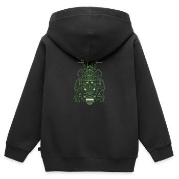 bug - Sweat Premium à capuche zippé enfant bio - noir - Dos - AI Model Kid Male (0cm)