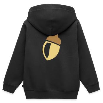 Eichel - Kinder Premium Organic Zip Hoodie - Schwarz - Hinten - AI Model Kid Male (0cm)