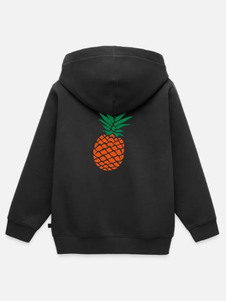 Ananas Bahamas - Kinder Premium Organic Zip Hoodie - Schwarz