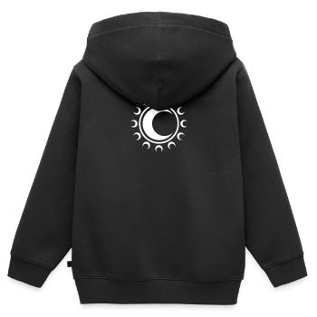 Mond Symbol Sichel Halbmond - Kinder Premium Organic Zip Hoodie - Schwarz - Hinten - AI Model Kid Male (0cm)