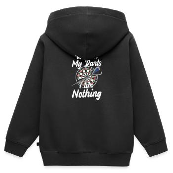 Dart Dartboard Bullseye Spiel - Kinder Premium Organic Zip Hoodie - Schwarz - Hinten - AI Model Kid Male (0cm)