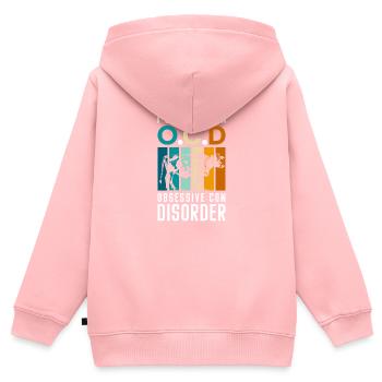 Kühe Kuhflecken Vieh Tierliebe - Kinder Premium Organic Zip Hoodie - Rosa - Hinten - AI Model Kid Female (0cm)
