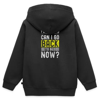 Fête de l’ordinateur du collège étudiant - Sweat Premium à capuche zippé enfant bio - noir - Dos - AI Model Kid Male (0cm)