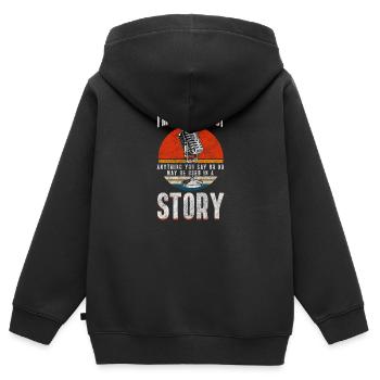 Radio Funkwelle Frequenz - Kinder Premium Organic Zip Hoodie - Schwarz - Hinten - AI Model Kid Male (0cm)