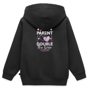 Sarcasme de la responsabilité unique des parents - Sweat Premium à capuche zippé enfant bio - noir - Dos - AI Model Kid Male (0cm)