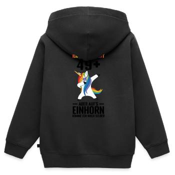 Geburtstag Geburtstagfeier fünfzig Jahre alt Gesch - Kinder Premium Organic Zip Hoodie - Schwarz - Hinten - AI Model Kid Male (0cm)