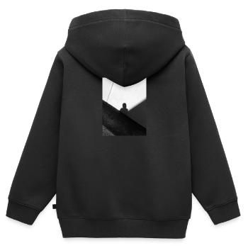 Abstraktes Foto - Kinder Premium Organic Zip Hoodie - Schwarz - Hinten - AI Model Kid Male (0cm)
