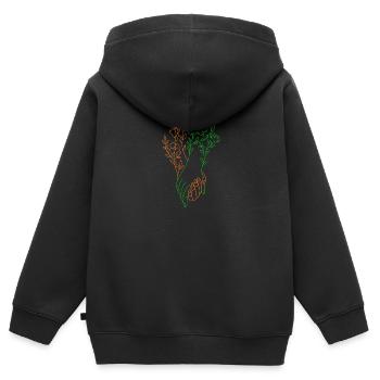 Grandir ensemble - Sweat Premium à capuche zippé enfant bio - noir - Dos - AI Model Kid Male (0cm)