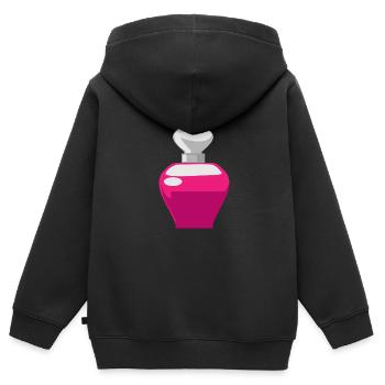 Parfum - Sweat Premium à capuche zippé enfant bio - noir - Dos - AI Model Kid Male (0cm)