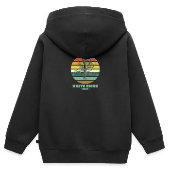 Ostthüringen Merch - Geras Kalte Eiche - Kinder Premium Organic Zip Hoodie - Schwarz - Hinten - AI Model Kid Male (0cm)