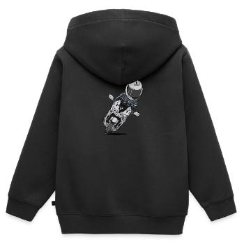 0790 FJR MatSilver - Kinder Premium Organic Zip Hoodie - Schwarz - Hinten - AI Model Kid Male (0cm)