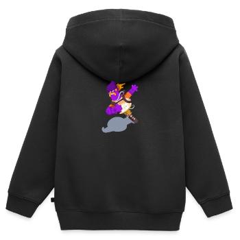 Juste en croisière - Sweat Premium à capuche zippé enfant bio - noir - Dos - AI Model Kid Male (0cm)