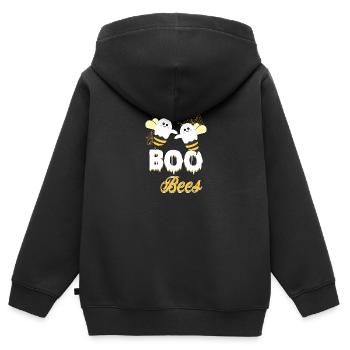 Abeilles abeilles - Sweat Premium à capuche zippé enfant bio - noir - Dos - AI Model Kid Male (0cm)