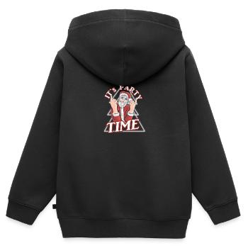 Weihnachtsmann Party - Kinder Premium Organic Zip Hoodie - Schwarz - Hinten - AI Model Kid Male (0cm)