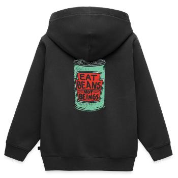 Esst Bohnen keine Lebewesen - Tierliebe - Kinder Premium Organic Zip Hoodie - Schwarz - Hinten - AI Model Kid Male (0cm)
