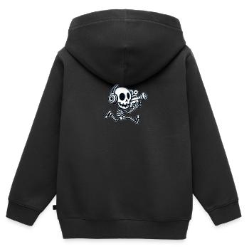 The cameraman makes his cinema with his camera - Kids Premium Organic Zip-up Hoodie - black - Back - AI Model Kid Male (0cm)
