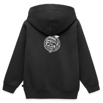 Symbolik von Stammestätowierungen - Kinder Premium Organic Zip Hoodie - Schwarz - Hinten - AI Model Kid Male (0cm)