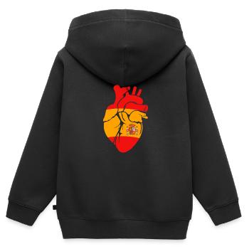 Spain Spanish - Kids Premium Organic Zip-up Hoodie - black - Back - AI Model Kid Male (0cm)