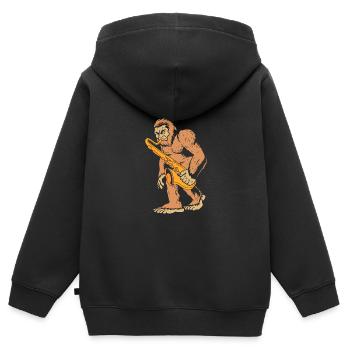 Saxophon Saxophonist - Kinder Premium Organic Zip Hoodie - Schwarz - Hinten - AI Model Kid Male (0cm)
