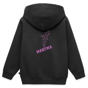 Wasser Martha - Kinder Premium Organic Zip Hoodie - Schwarz - Hinten - AI Model Kid Male (0cm)
