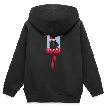 Kuckuck - Kinder Premium Organic Zip Hoodie - Schwarz - Hinten - AI Model Kid Male (0cm)