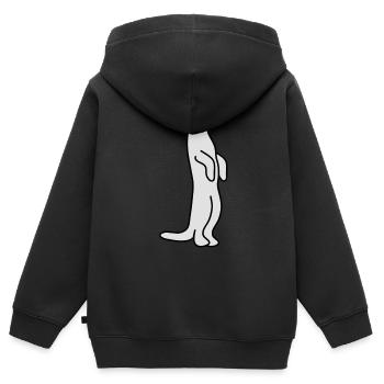 Erdmann - Kids Premium Organic Zip-up Hoodie - black - Back - AI Model Kid Male (0cm)