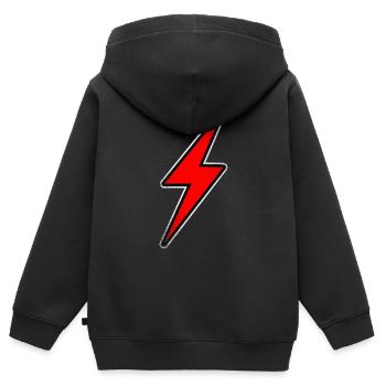 Elektroauto Blitz rot - Kinder Premium Organic Zip Hoodie - Schwarz - Hinten - AI Model Kid Male (0cm)