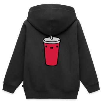 Mug Restaurant - Sweat Premium à capuche zippé enfant bio - noir - Dos - AI Model Kid Male (0cm)