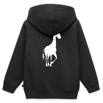 Safari Zoo Animal Safari Zoo - Sweat Premium à capuche zippé enfant bio - noir - Dos - AI Model Kid Male (0cm)