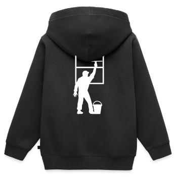 Window cleaner - Kids Premium Organic Zip-up Hoodie - black - Back - AI Model Kid Male (0cm)