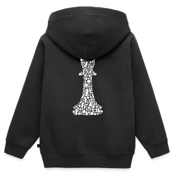 Chess piece Chess Game Symbols Chess player - Kids Premium Organic Zip-up Hoodie - black - Back - AI Model Kid Male (0cm)