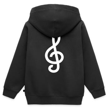 clef - Kids Premium Organic Zip-up Hoodie - black - Back - AI Model Kid Male (0cm)