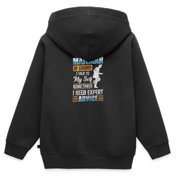 Facteur Lettres Profession Facteur - Sweat Premium à capuche zippé enfant bio - noir - Dos - AI Model Kid Male (0cm)