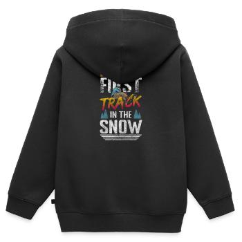 Schnee Piste Tailgrab Winterurlaub - Kinder Premium Organic Zip Hoodie - Schwarz - Hinten - AI Model Kid Male (0cm)