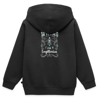 Constellation de l’horoscope - Sweat Premium à capuche zippé enfant bio - noir - Dos - AI Model Kid Male (0cm)